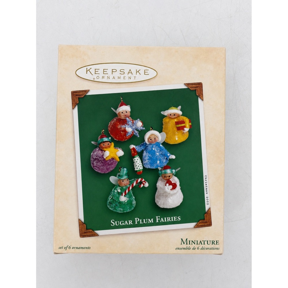 Hallmark Keepsake Sugar Plum Fairies Ornament Set 2002 Multicolor Whimsical Y2K